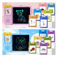 LCD планшет 7,5 дюймів музичний на акумуляторі з ігровим полем: відсік для карток, кольорова дошка для малювання 24х17 см, 112 крток, USB, в асортименті, у коробці