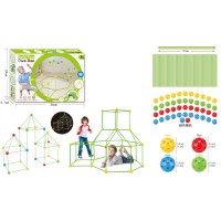 Конструктор каркасний: 76 трубочок по 31см, 46 кульок по 3,5 см, у коробці 34х24х4 см