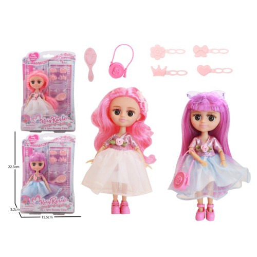 Лялька 15 см шарнірна з аксесуарами, в асортименті, на листі 16х22х5 см