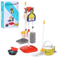 Набір для прибирання 20х20х58 см з 18 предметів: підставка, відро, швабра, щітка, совок, у коробці 25х38х11 см