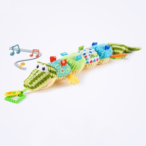 Підвіска «Крокодил» 60 см з музикою та пискавкою, шарудить, на батарейці, у пакеті 22х28х10 см