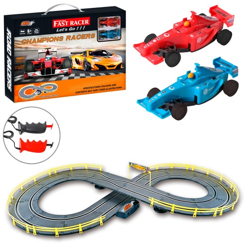 Трек «Champions racers» 292 см 1:43 р/к з 2 машинками по 12 см, працює від мережі, у коробці 48х34х6 см