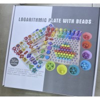 Мозаїка-сортер 5 в 1: цифри. геметричні фігури, кульки, магнітна рибалка, у коробці 32х31х8 см