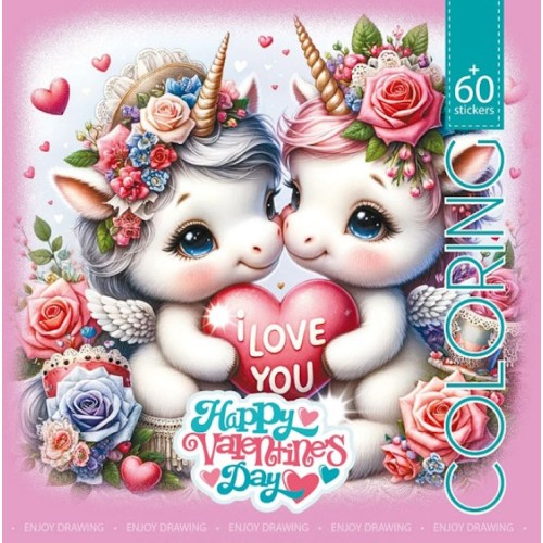 Розмальовка на 8 аркушів з наліпками на скобі 20х20 см, ТМ Fresh