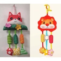 Підвіска-брязкальце «Тваринка» 42 см м'яка зі звуком, у пакеті 30х22х4 см