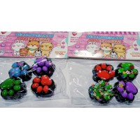 Таба «Лапка» антисрес 3 см кольорова по 4 елементи у пакеті, в асортименті, у пакеті 9х9 см