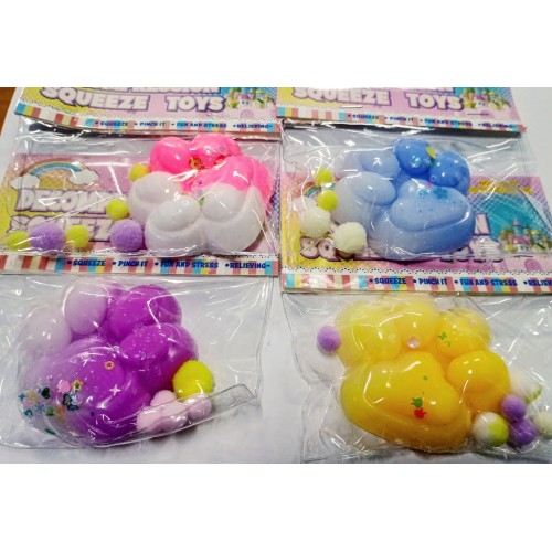 Таба «Лапка» антисрес 7 см неонова, в асортименті, у пакеті 9х9 см