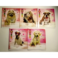 Зошит на 24 аркуші у лінію «Dogs», №5001, ТМ Gold Brisk
