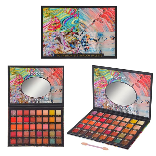 Дитяча косметика: палетка тіней для повік на 40 кольорів та аплікатор, 50х13х5 см