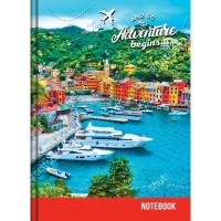 Блокнот «CITIES» А5 на 72 аркуші у клітинку з твердою ламінованою обкладинкою, в асортименті, ТМ Рюкзачок