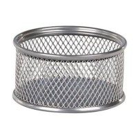 Підставка для скріпок 80х80х40 мм металева срібна, ТМ Buromax