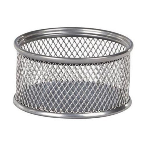 Підставка для скріпок 80х80х40 мм металева срібна, ТМ Buromax