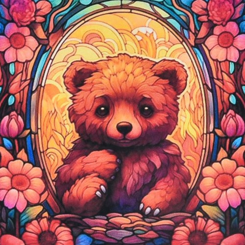 Набір з алмазною мозаїкою «Ведмедик» 30х30 см, ТМ Strateg