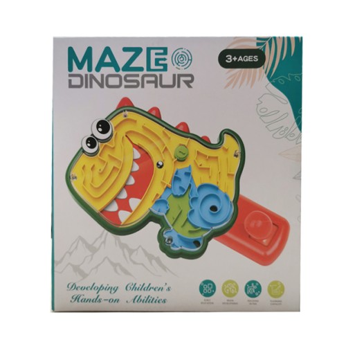 Лабіринт «Динозавр» 13,5х17 см з платформи та важіля, в асортименті, у коробці 21х22х7,5 см