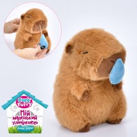 М'яка іграшка «Капібара» 25х15х15 см заводна з краплинкою, у пакеті 26х16х16 см