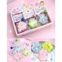 Таба «Лапка» антистрес 7 см з дзвіночком, в асортименті, у пакеті 7х7х3 см у дисплеї 29х21х6,5 см