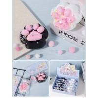 Таба «Лапка» антистрес 7 см з мішурою, в асортименті, у пакеті 9х9х3 см, 12 шт у дисплеї 28х20х8,5 см