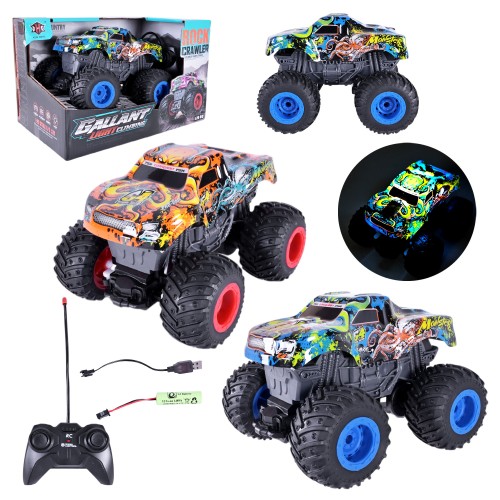 Машина 17 см р/к на акумуляторі зі світлом та USB, в асортименті, у коробці 26,5х17х16,8 см