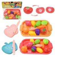 Набір продуктів: овочі та фрукти на липучці з деком та ножем, у пакеті 24х39 см