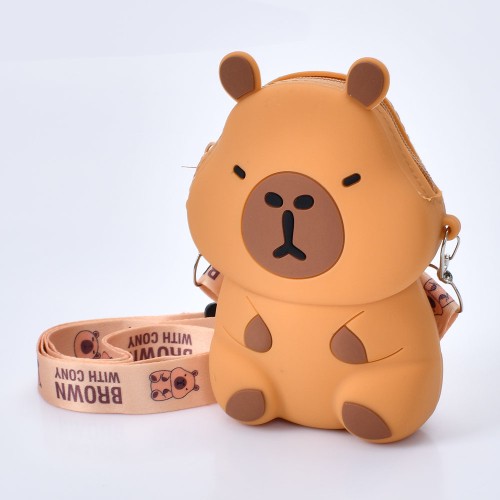 Сумочка «Капібара» 9,5х13х3 см на 1 відділення з довгою ручкою та застібкою-блискавкою, у пакеті