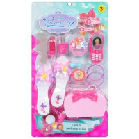 Набір аксесуарів: туфельки, гребінець, дзеркало, сумочка, телефон зі звуком на батарейці, 2 браслети, на планшетці 51х29х5 см