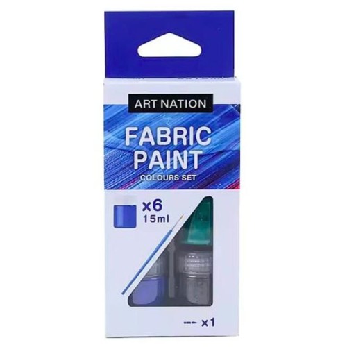 Набір фарб для розпису по тканині на 6 кольорів по 15 мл у коробці, ТМ J.Otten