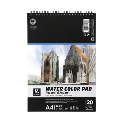 Скетчбук «Art Nation» для акварелі А4 на 20 сторінок 200г/м2 на спіралі, ТМ J.Otten