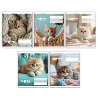 Зошит на 12 аркушів у клітинку «Улюблені котики», №3500 ТМ Gold Brisk