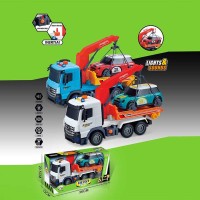 Машина «Автовоз» металева зі світлом та звуком на батарейці, у коробці 36х13х20,5 см, АВТОПРОМ