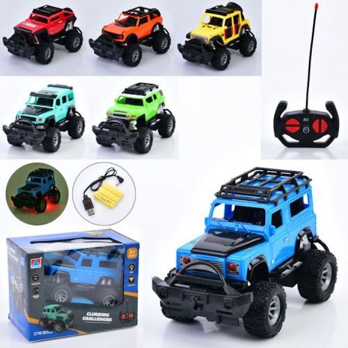 Джип 15 см 1:24 р/к на акумуляторі зі світлом та USB, на гумових колесах, в асортименті, у коробці 18х13,5х10,5 см