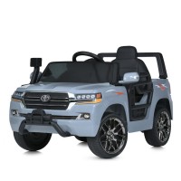 Машина «Toyota» 109 см р/к 2,4G на акумуляторі 12V7AH 2мотори 40W, з музикою та світлом, колеса EVA, шкіряне сидіння, сірий