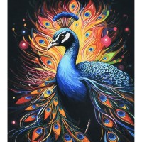 Набір з алмазною мозаїкою «Магія павича» 30х40 см, ТМ Strateg