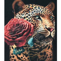 Набір з алмазною мозаїкою «Романтичний гепард» 40х50 см, ТМ Strateg