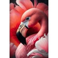 Набір з алмазною мозаїкою «Рожевий витвір природи» 40х50 см, ТМ Strateg