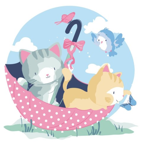 Картина за номерами «Кошенята» 30х30 см, ТМ Strateg