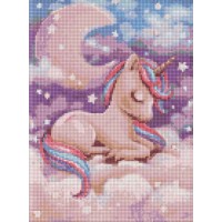 Набір з алмазною мозаїкою «Чарівний сон» з АВ стразами 30х40 см, ТМ Ідейка