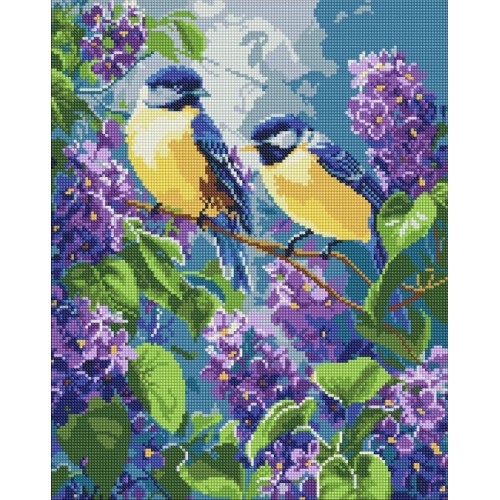 Набір з алмазною мозаїкою «Весняний дует» 40х50 см, ТМ Ідейка
