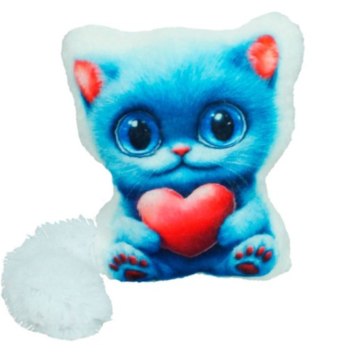 М`яка іграшка «Котик із серцем 2» 25х21 см, ПП Копиця