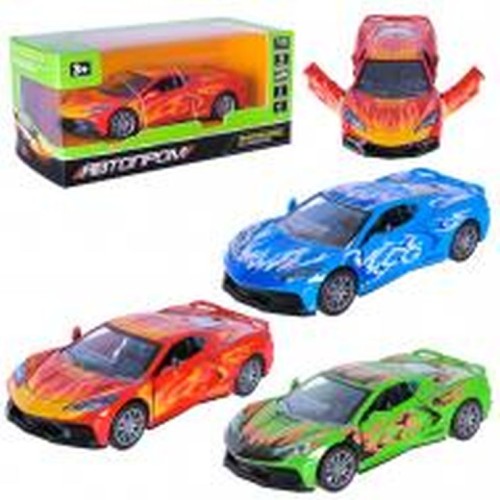 Машина 12 см 1:32 металева зі світлом та дверима, що відчиняються, на батарейці, в асортименті, у коробці 15х6,5х7 см, АВТОПРОМ