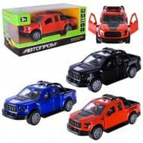 Машина 12 см 1:32 металева зі світлом та дверима, що відчиняються, на батарейці, в асортименті, у коробці 15х6,5х7 см, АВТОПРОМ