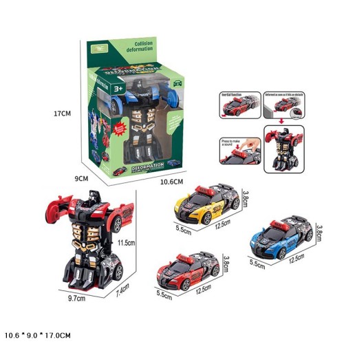 Трансформер-машинка 11,5 см, в асортименті, у коробці 10,5х9х17 см