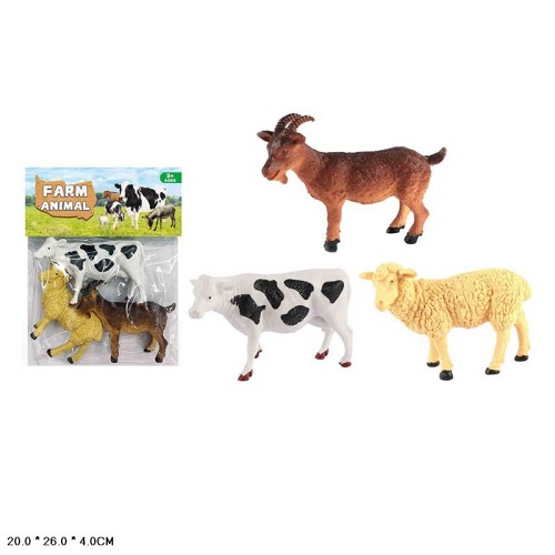 Набір свійських тварин з 3 фігурок, у пакет 20х26х4 см