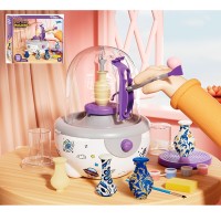 Набір для творчості гончарне коло,глина,фарби,інструменти,в коробці,32-27-11см