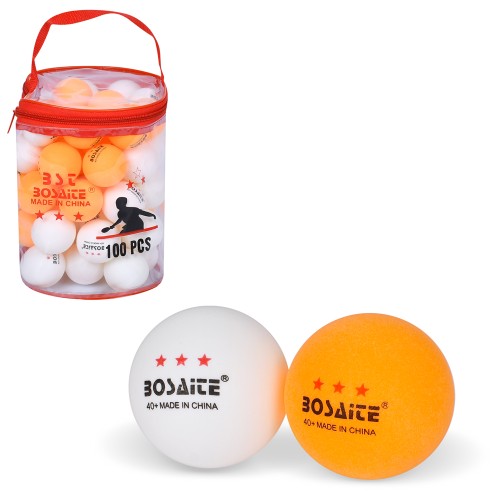 Набір з 60 тенісних м'ячів по 40 мм+, у сумці 17х18х17 см