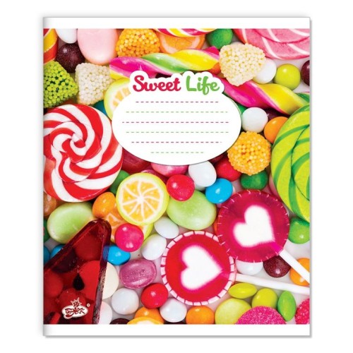 Зошит на 18 аркушів у клітинку «Солодощі» №2553, ТМ Brisk