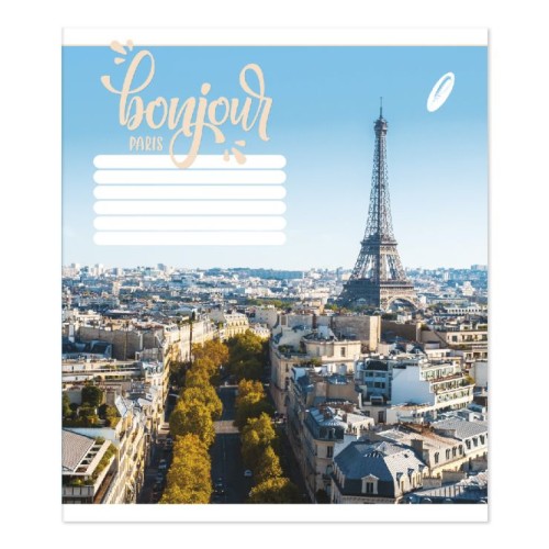 Зошит на 48 аркушів у клітинку «Мікс місто» №1011, Пір'їнка