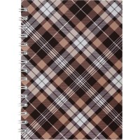 Блокнот «Шотландка» А6 на 48 аркушів у клітинку на спіралі збоку з твердою ламінованою обкладинкою, ТМ Buromax