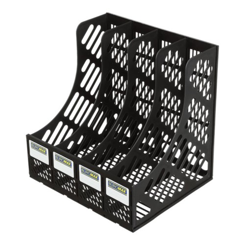 Лоток для паперів вертикальний 4 в 1 чорний, ТМ Buromax