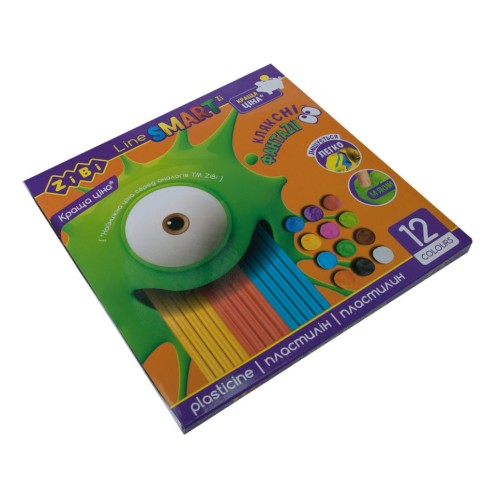 Пластилін на 12 кольорів, 240 г, KIDS Line