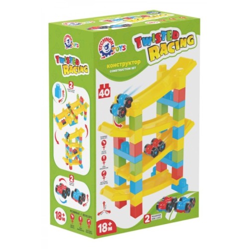 Конструктор на 40 детелей з 2 машинками у коробці 37,5х25х14 см, ТМ Технок